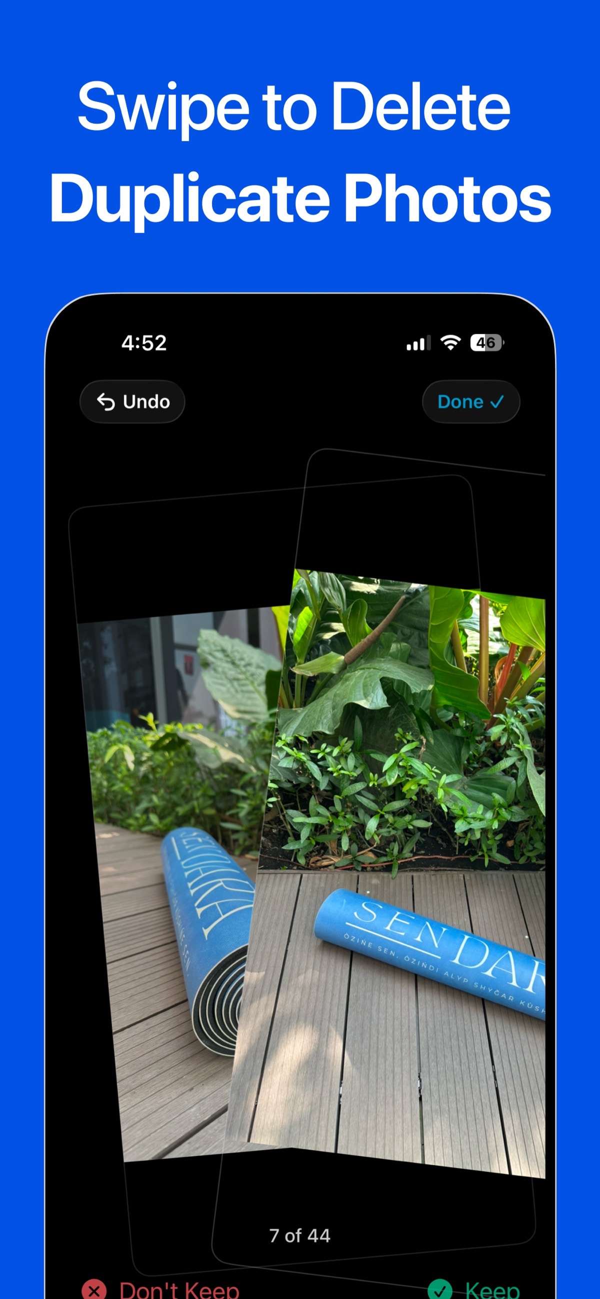 滑动删除重复照片